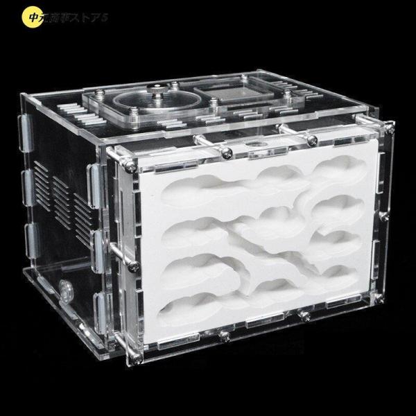 ■商品詳細タイプ：石膏巣サイズ：Sサイズ：8.5 * 9 * 7.5※Lサイズ、Mサイズも販売しております！素材：石膏+アクリル通知：アリなしのアリ農場のみ。特徴1.湿潤材料として石膏を使用することは、生きているアリに最適です。2.湿気が巣...