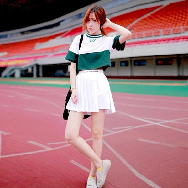 へそ出し 半袖 Tシャツ スポーティ ショート丈 バイカラー 緑白 カジュアル スポカジ トップス 春夏 双子コーデ Buyee Buyee 提供一站式最全面最專業現地yahoo Japan拍賣代bid代拍代購服務 Bot Online