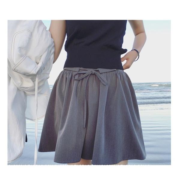 キュロットスカート カジュアル ショートパンツ フレア 夏コーデ ウエストゴム リラックス ゆったりパンツ 美脚 グレー Buyee Buyee Japanese Proxy Service Buy From Japan Bot Online