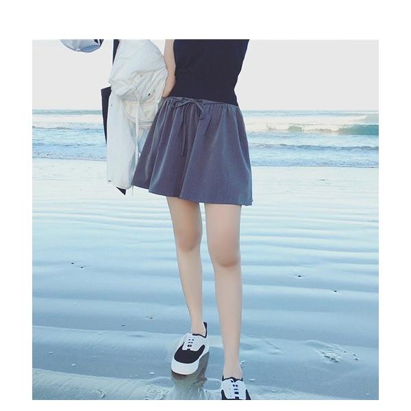 キュロットスカート カジュアル ショートパンツ フレア 夏コーデ ウエストゴム リラックス ゆったりパンツ 美脚 グレー Buyee Buyee Japanese Proxy Service Buy From Japan Bot Online