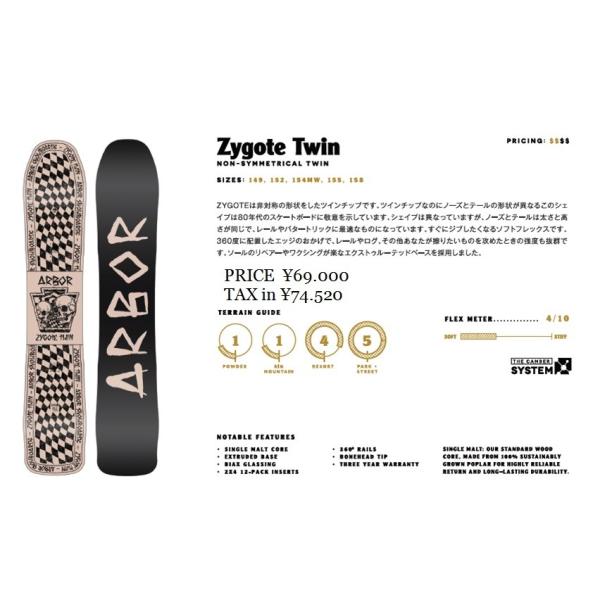 ARBOR / ZYGOTE TWIN 152 ボード