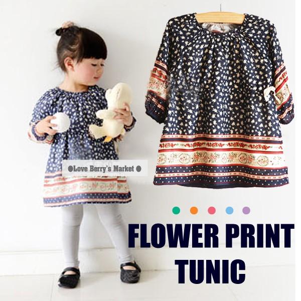 ベビー キッズ レトロ花柄チュニックワンピース 花柄 ワンピース リバティ ペーズリー 小花柄 Aライン 森ガール 韓国子供服 女の子 90cm 100cm 110cm 1cm 0 139 Loveberry Smarket 通販 Yahoo ショッピング