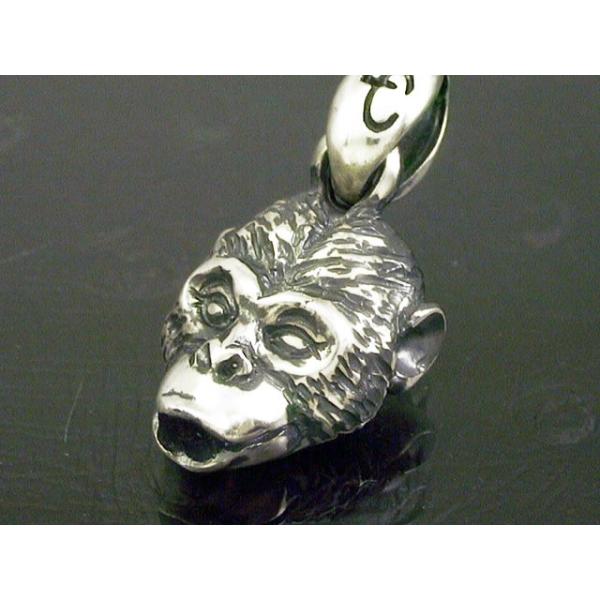 【シルバーアクセサリー】モンキーヘッドペンダントトップ【和柄ペンダント】