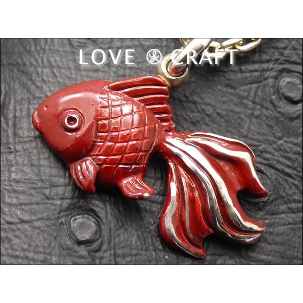 シルバーアクセサリー】金魚ペンダントトップ（赤漆塗り） : シルバー 