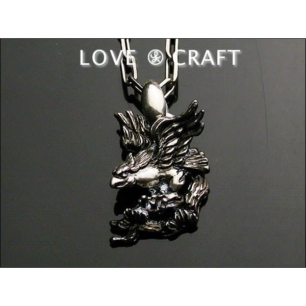 【シルバーアクセサリー】鷹に松　ペンダントトップ【和柄ペンダント】