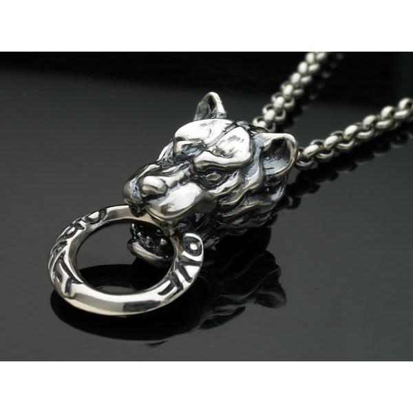 【シルバーアクセサリー】ウルフヘッド(LCリング)ペンダントトップ【和柄ペンダント】