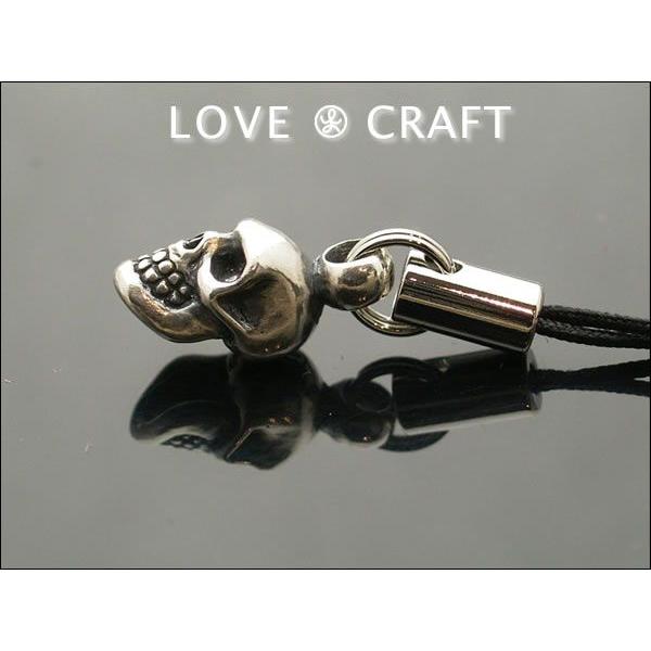 【シルバーアクセサリー】スカルの携帯ストラップ