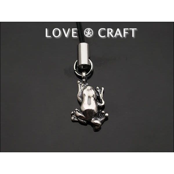 【シルバーアクセサリー】カエルの携帯ストラップ