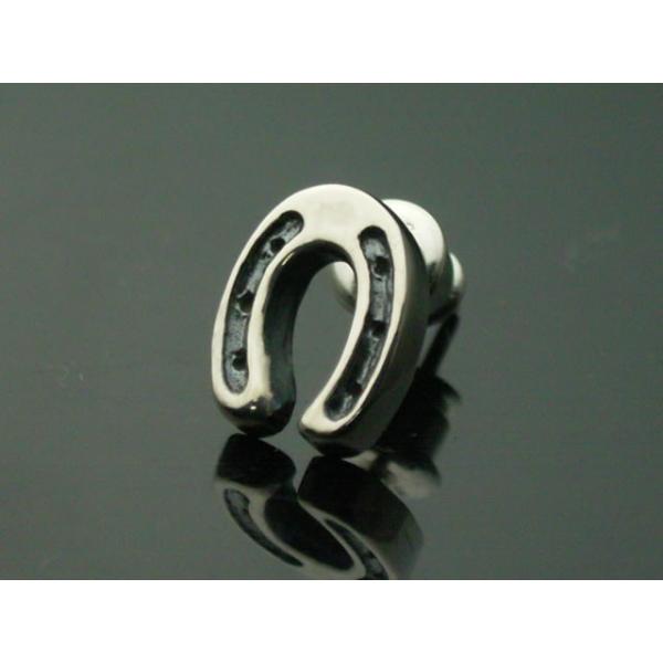 【シルバーアクセサリー】蹄鉄ピアス（１個）【ベルキャッチ付属】
