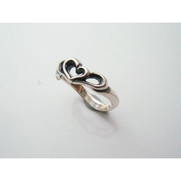 スモールグラスハートリング 【シルバーアクセサリーラブクラフト】