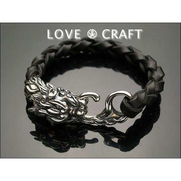 シルバーアクセサリー】狛犬レザーブレスレット【送料無料