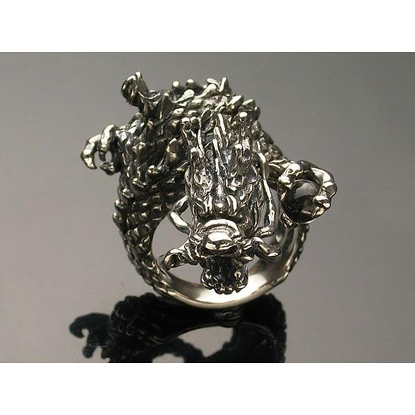 宝玉昇龍リング 和風シルバーアクセサリーLOVECRAFT(ラブ 宝玉昇龍リング 和風シルバーアクセサリーLOVECRAFT(ラブ