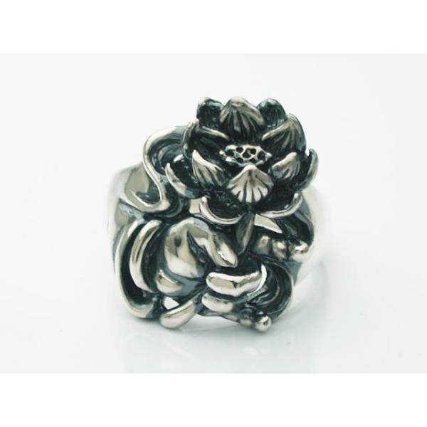 【シルバーアクセサリーラブクラフト】蓮の花と観音様の手リング 【和柄リング】【送料無料】