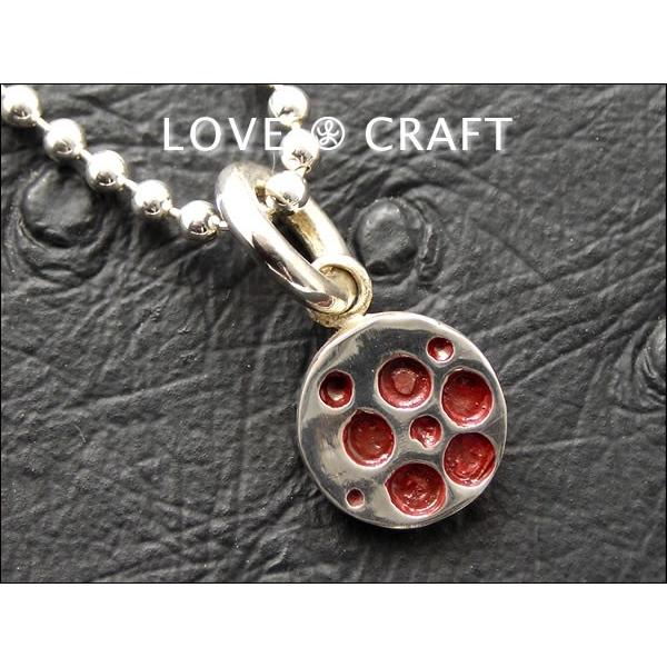 【シルバーアクセサリー ラブクラフト】梅花ペンダントトップ（赤漆塗り） 【和柄ペンダント】