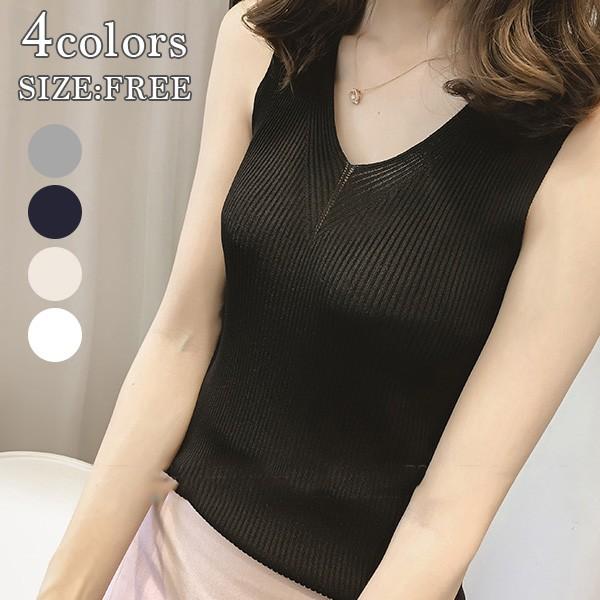 ノースリーブ Vネック カットソー タンクトップ シンプル プチプラ トップス レディース J1877ba Love Girls 通販 Yahoo ショッピング