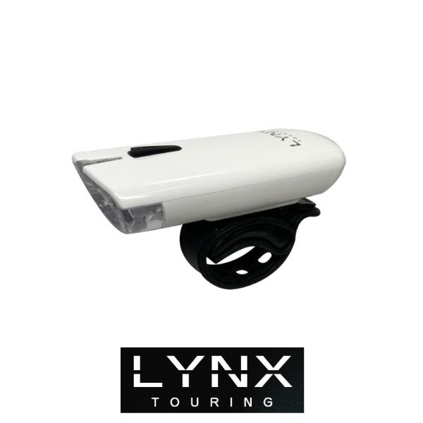 自転車 ライト LYNX スーパーブライト2LEDヘッドライト LX-120P WHITE 900カンデラ 高輝度LED2灯 電池式 防滴 夜間走行