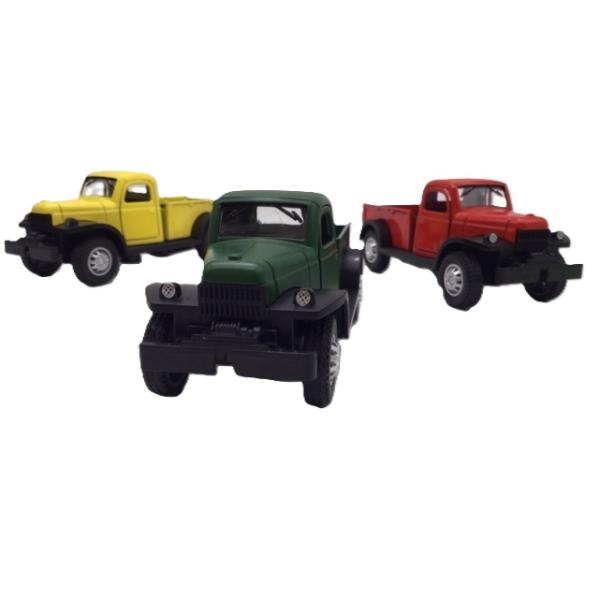ミニカー 1/43 パワー ワゴン ピックアップトラック 4WD アメ車 レトロ オフロードカー クラシック ダイキャスト お得な3色コンプリートセット プルバック 新品