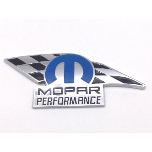 1個売り　モパー　パフォーマンス　金属製　エンブレム　両面テープ＆ツメ付き MOPAR PERFORMANCE EMBLEM クライスラー　ダッジ