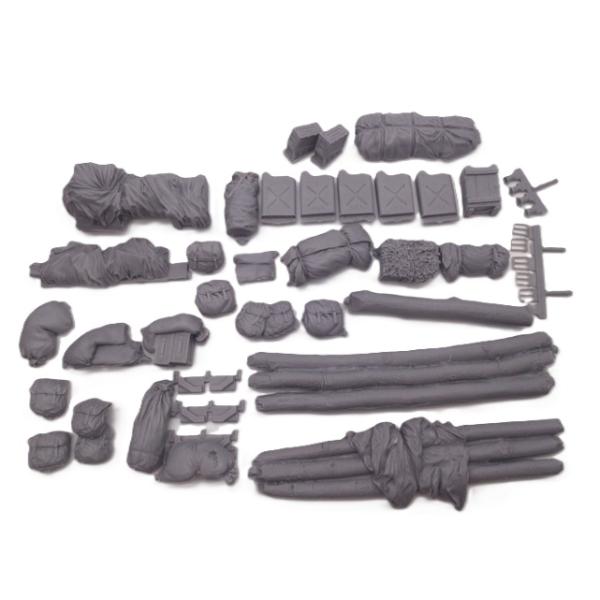 1/16 M4シャーマン戦車用 レジン製 車載アクセサリーセット フューリースタイル T875 M26パーシング対応 未塗装品 アメリカ軍 戦車模型パーツ