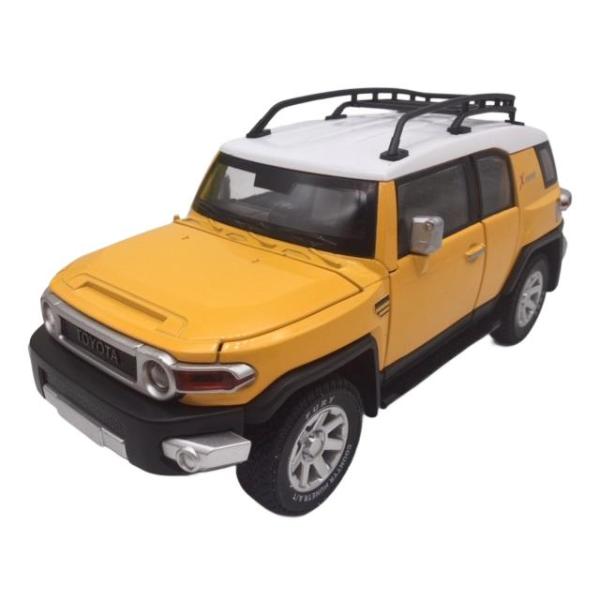 ミニカー 黄色 1/24 トヨタ FJクルーザー ヘッドライト＆テールライト