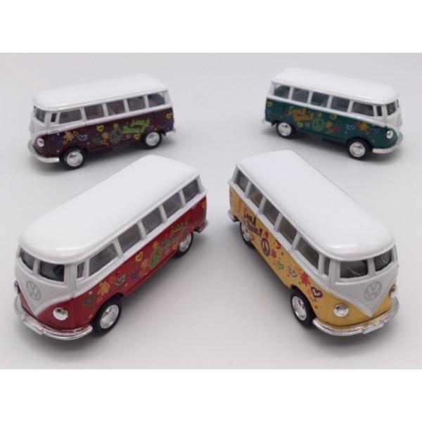 1/64 ワーゲンバス ラブ&ピース お得な4色コンプリートセット 1/64 ワーゲンバス ラブ&ピース お得な4色コンプリートセット