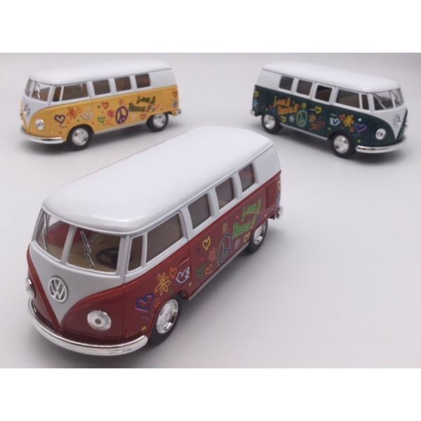 お得な3色コンプリートセット 1/32 1962ワーゲンバス ラブ＆ピース 