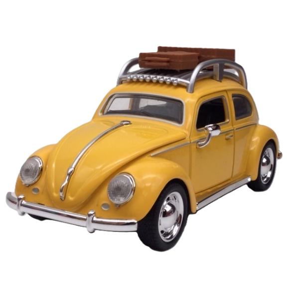 黄色 1/27 ワーゲン ビートル オーバルウィンドウ ヘッドライト