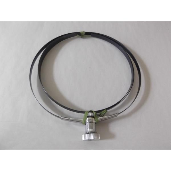 ■簡単に折り畳める持ち運びに便利なスプリングの枠　はがね製ねじ込み式です。（志賀製）