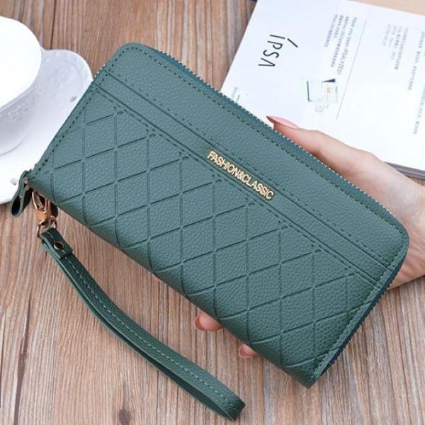財布 レディース 長財布 PUレザー ロング ウォレット ダブルファスナー