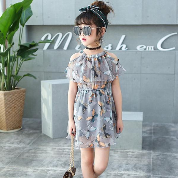 送料無料 ワンピース 子供服 女の子 ガールズ ジュニア シフォンワンピース ひざ丈ワンピース オフショルダーワンピース ノースリーブワンピース 切り替え 蝶柄 Buyee Buyee Japanese Proxy Service Buy From Japan Bot Online