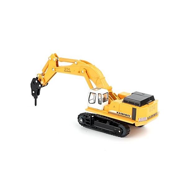 激安通販販売 1 87 スケール ダイキャスト 掘削機 ダンプカー 男の子の建築模型おもちゃ 工事車 ハンマー掘削機
