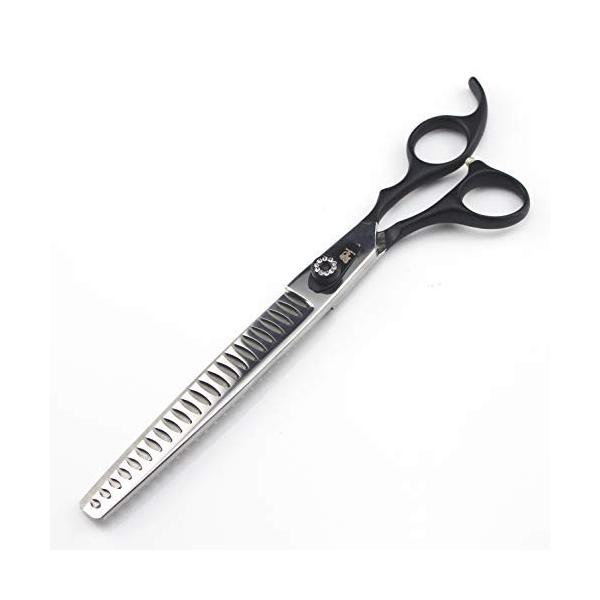 8 0インチ セニングシザー カーブシザー 豪華な トリミングシザー 犬猫 全身美容 ブラック 日本440ｃ すき率 毛切り トリマー 携帯ケース付き