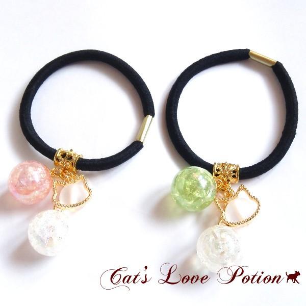 猫 ヘアアクセサリー キャンディシャボン ヘアゴム Cat's Love Potion
