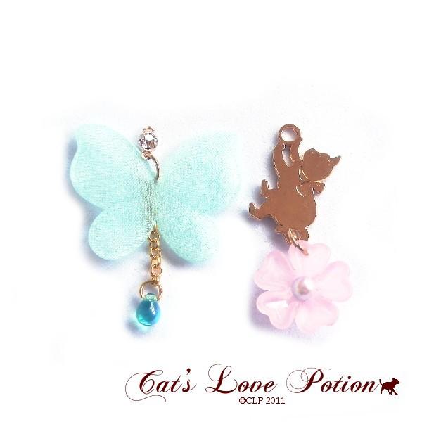 猫 イヤリング ラインストーン さくら ふわり蝶 樹脂 ノンホール ピアス Cat S Love Potion Clpxfuwacyo Nhp Clp 通販 Yahoo ショッピング