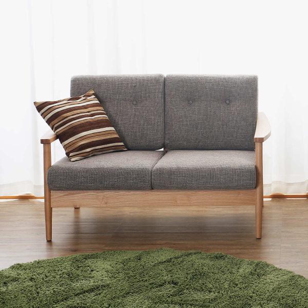 【送料無料】【2人掛け】ベンチソファ ファブリック PVCレザー 天然木 送料無料】【2人掛け】ベンチソファ ファブリック PVCレザー 天然木