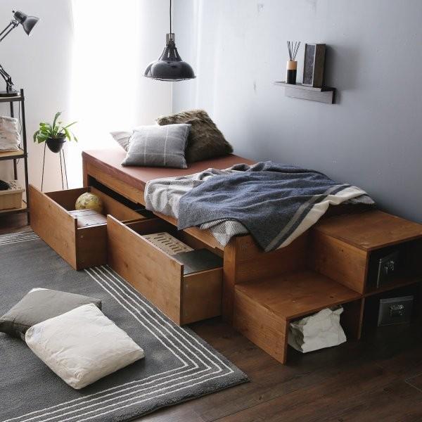 ベッド シングル シングルベッド フレーム 収納 シンプル すのこ 天然木 ワンルーム おしゃれ ロウヤ Lowya Lowya Paypayモール店 通販 Paypayモール