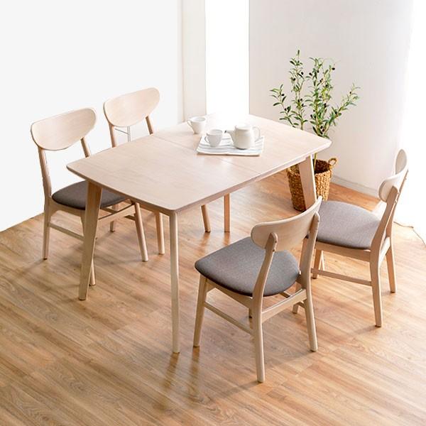 ダイニングテーブル ダイニングテーブルセット 4人 おしゃれ 伸長式 ダイニング 5点セット 120cm 伸縮 テーブル チェア ロウヤ