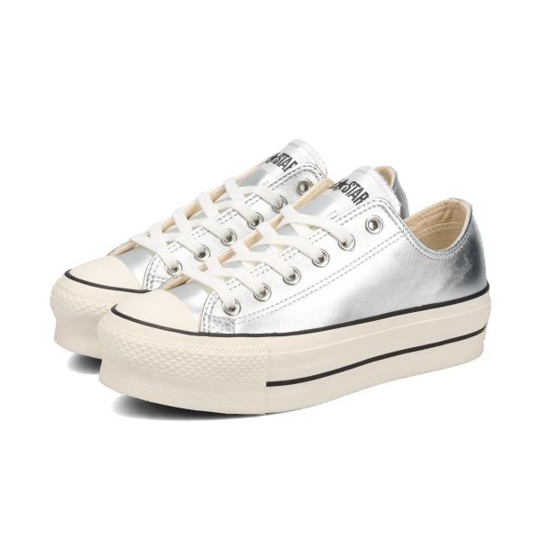 【30%OFF】 CONVERSE LEATHER ALL STAR (R) LIFTED OX コンバース レザー オールスター (R) リフテッド OX メンズ レディース SILVER シルバー 31314280