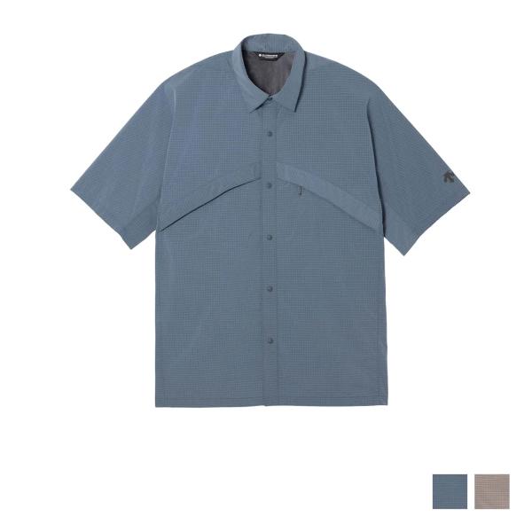 DESCENTE ALLTERRAIN 81 GREYISH RIPSTOP H/S SHIRT デサント オルテライン 81 グレイッシュ リップストップ シャツ メンズ レディース DO6SHS02M