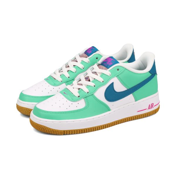 【NIKEタイムSALE】 NIKE AIR FORCE 1 LOW LV8 GS ナイキ エアフォース 1 ロー LV8 GS 海外限定 日本未発売 WHITE/SPRING GREEN/HYPER VIOLET/GREEN FJ4613-100