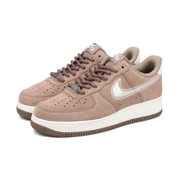 Nike Air Force 1 QSベージュ/ブラウン エア フォース 1 NIKE AIR FORCE 07 LV8 【EMBROIDERED SWOOSH