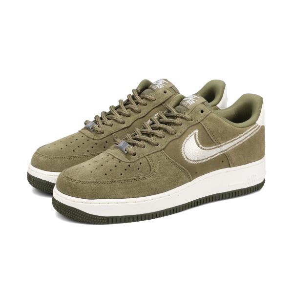 NIKE★ナイキエアフォース 1'07 ベージュ/グリーン エア フォース 1 NIKE AIR FORCE 07 LV8 【EMBROIDERED SWOOSH