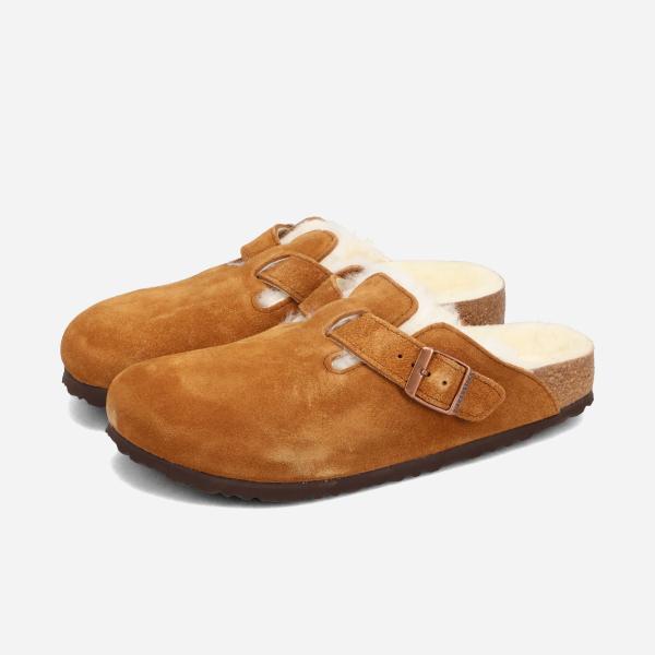BIRKENSTOCK Boston VL Shearling トープ 美品 lowtex_bks-1001141