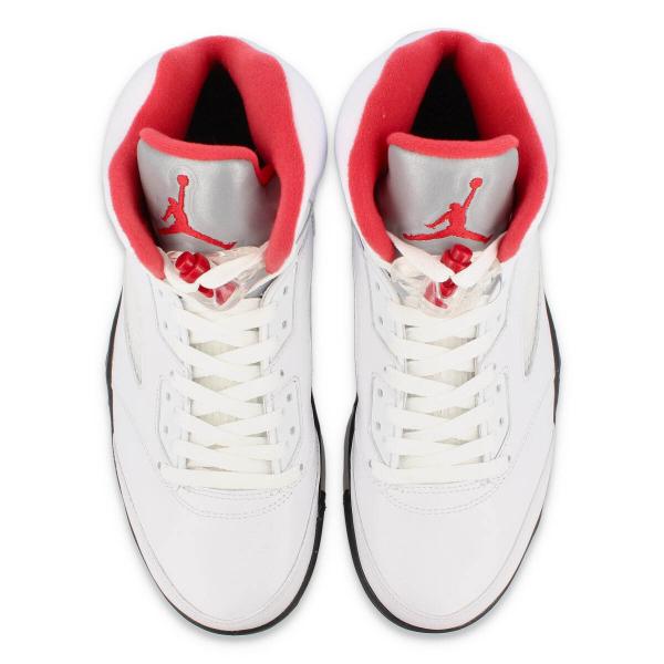 air jordan 5 retro true white fire red black