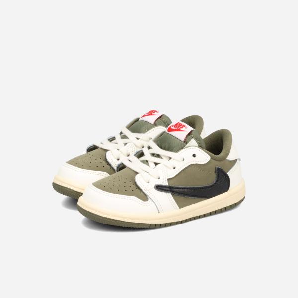 ジョーダン1LOWxトラヴィス スコ ット ベビーシューズ Toddlers' Jordan 1 Low x Travis Scott 'Reverse Olive