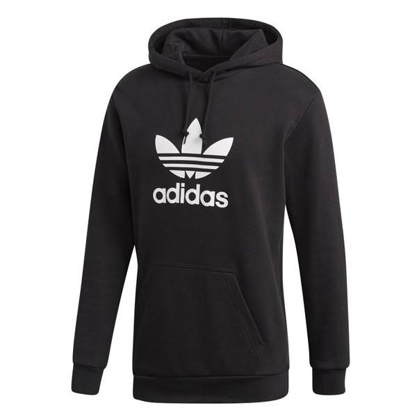 adidas trefoil hoodie grey and black