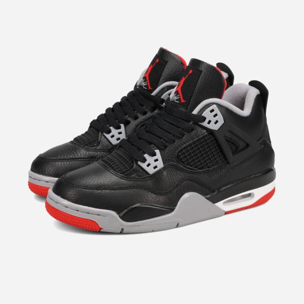 NIKE AIR JORDAN 4 RETRO GS 【BRED REIMAGINED】 ナイキ エア ジョーダン 4 レトロ レディース BLACK/CEMENT GREY/SUMMIT WHITE ブラック FQ8213-006