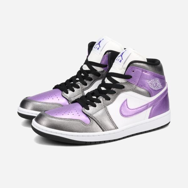 Nike Air Jordan 1 ブラウン/ホワイト/パープル26cm メンズ JORDAN BRAND AIR JORDAN 1 MID DARK CONCORD/TAXI-WHITE-BLACK