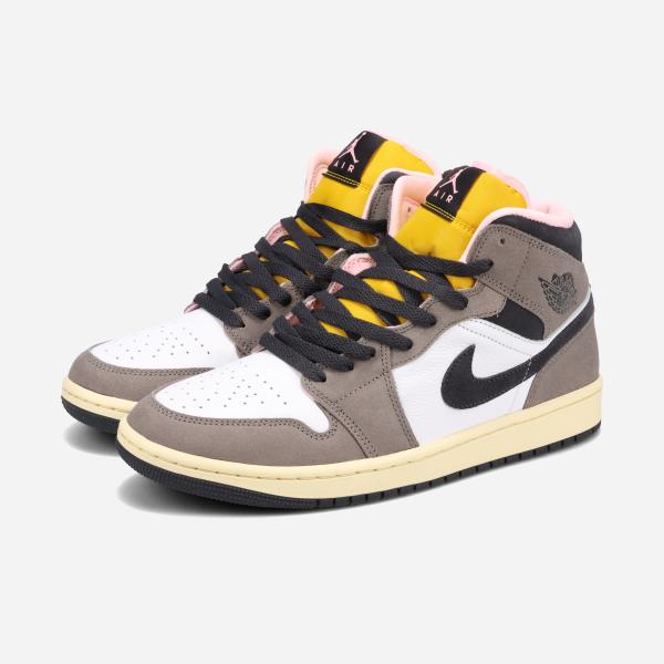 Nike Air Jordan 1 ミッドカット　ホワイト／ブラウン 楽天市場】ナイキ エアジョーダン1 ミッドカット ホワイト