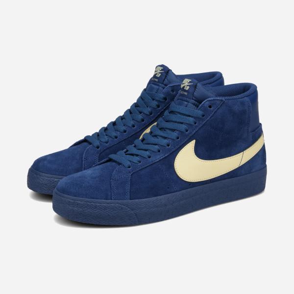 NIKE SB ZOOM BLAZER MID ナイキ SB ズーム ブレザー ミッド メンズ COASTAL BLUE/COASTAL BLUE/PALE YELLOW ネイビー IO0667-400